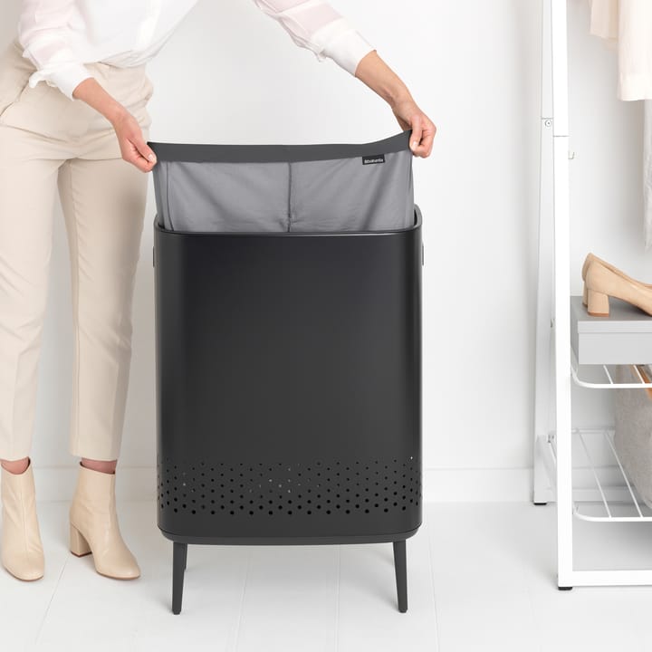 Bo wasmand high 2x45 L, Matzwart Brabantia