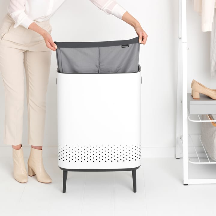 Bo wasmand high 2x45 L, Wit Brabantia