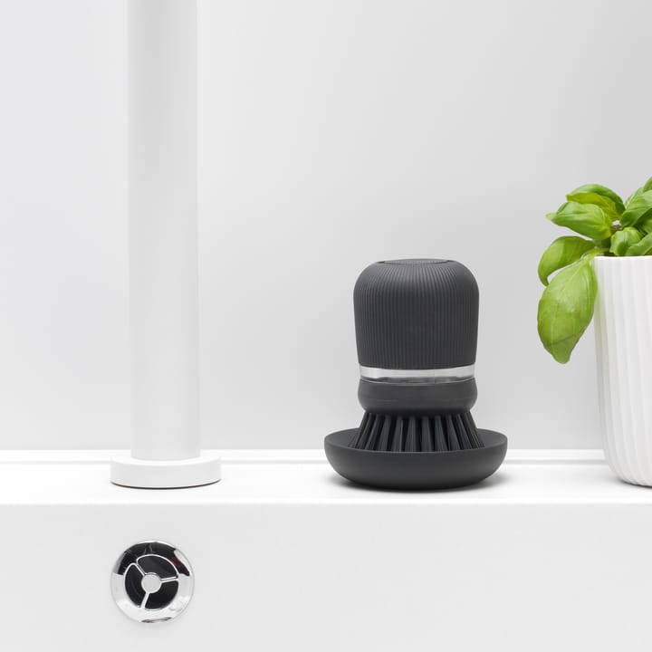 Brabantia afwasborstel met zeepdispenser, Donkergrijs Brabantia
