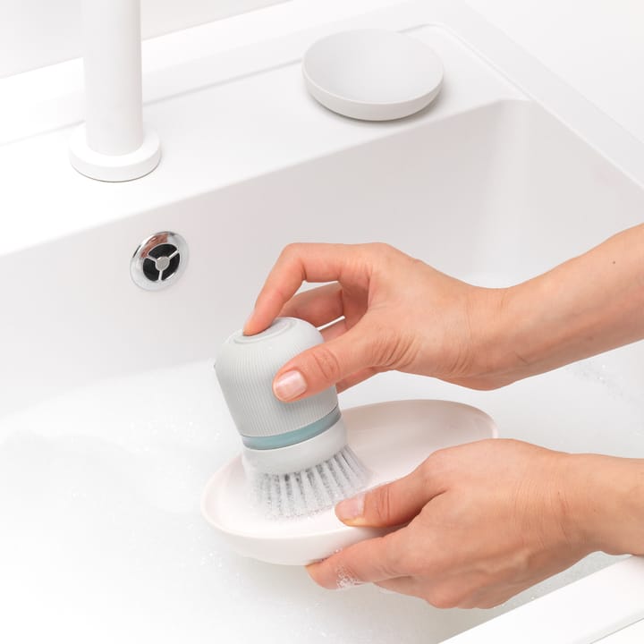 Brabantia afwasborstel met zeepdispenser, Lichtgrijs Brabantia