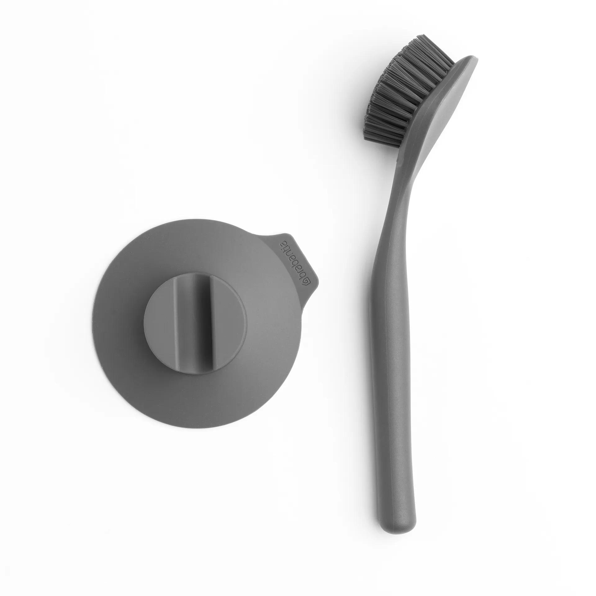 Brabantia afwasborstel met zuignap, donkergrijs Brabantia