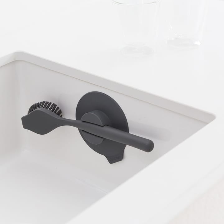 Brabantia afwasborstel met zuignap, donkergrijs Brabantia