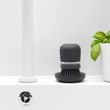 Brabantia afwasmiddelhouder met afwasborstel - Donkergrijs - Brabantia