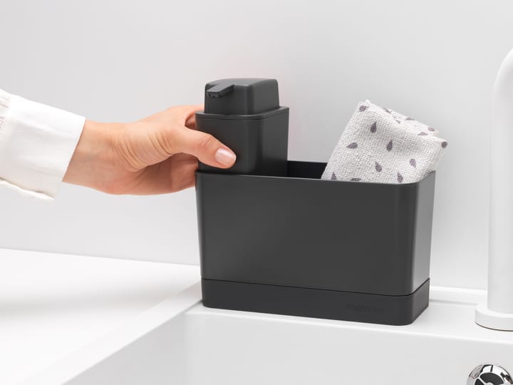 Brabantia gootsteenorganizer met zeeppomp, Donkergrijs Brabantia