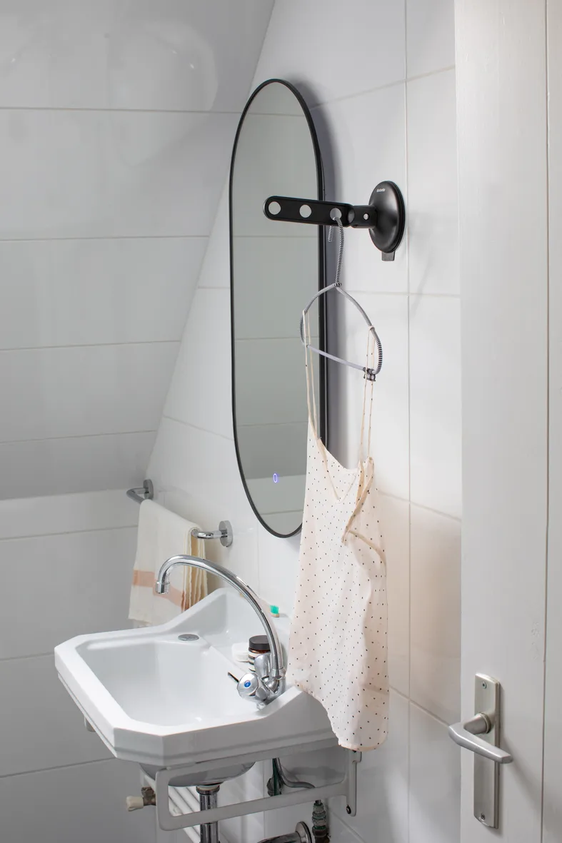 Brabantia inklapbare kledinghaak met zuignap, Zwart Brabantia