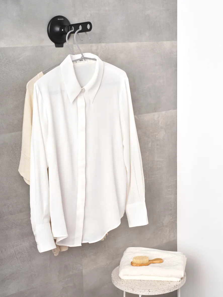 Brabantia inklapbare kledinghaak met zuignap, Zwart Brabantia