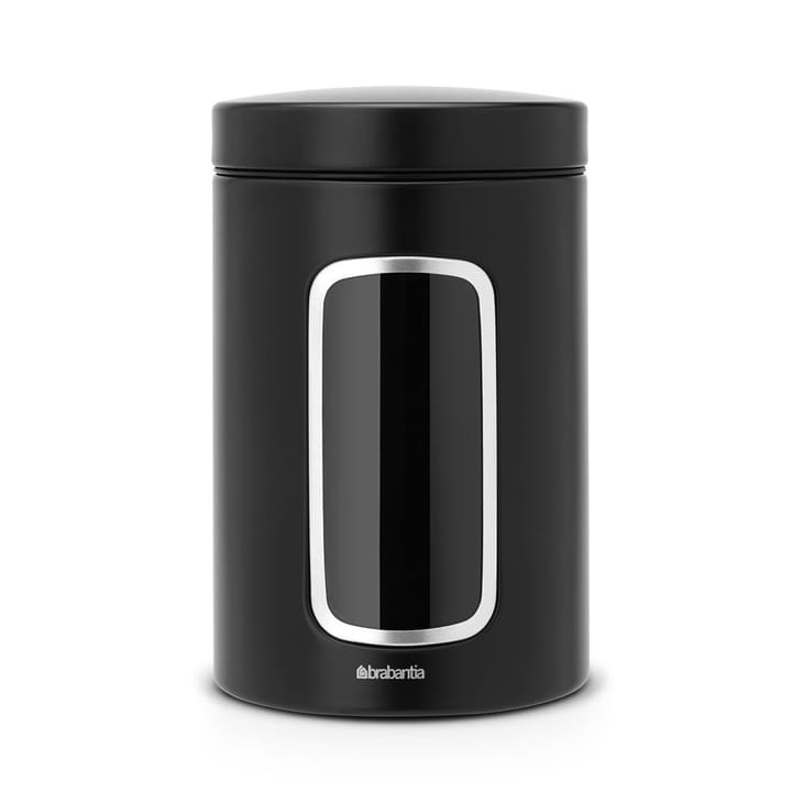 Brabantia opbergpot met venster 1,4 liter, matzwart Brabantia