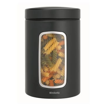 Brabantia opbergpot met venster 1,4 liter - matzwart - Brabantia