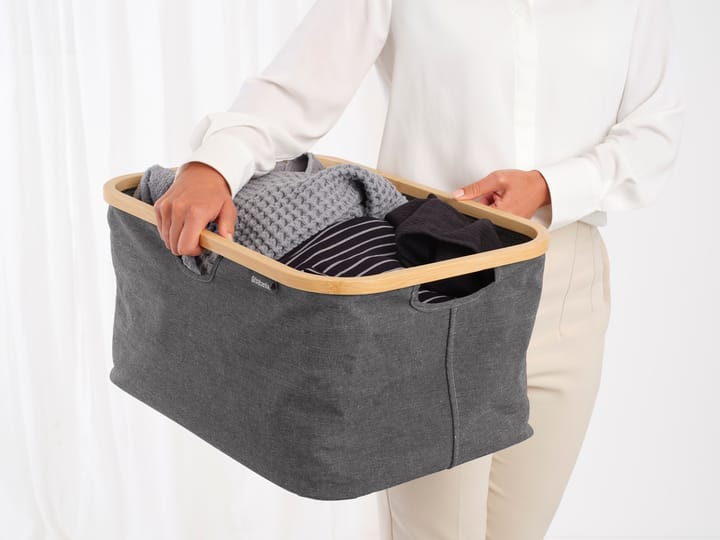 Brabantia opvouwbare wasmand 40 L, Pepper Black Brabantia