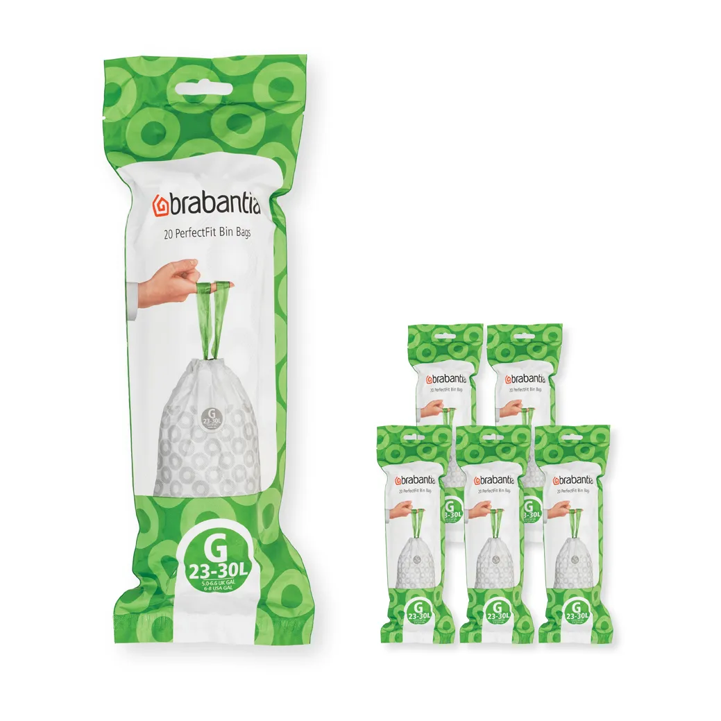 Brabantia PerfectFit afvalzak 120 zakken, Model G, 23-30 l Brabantia