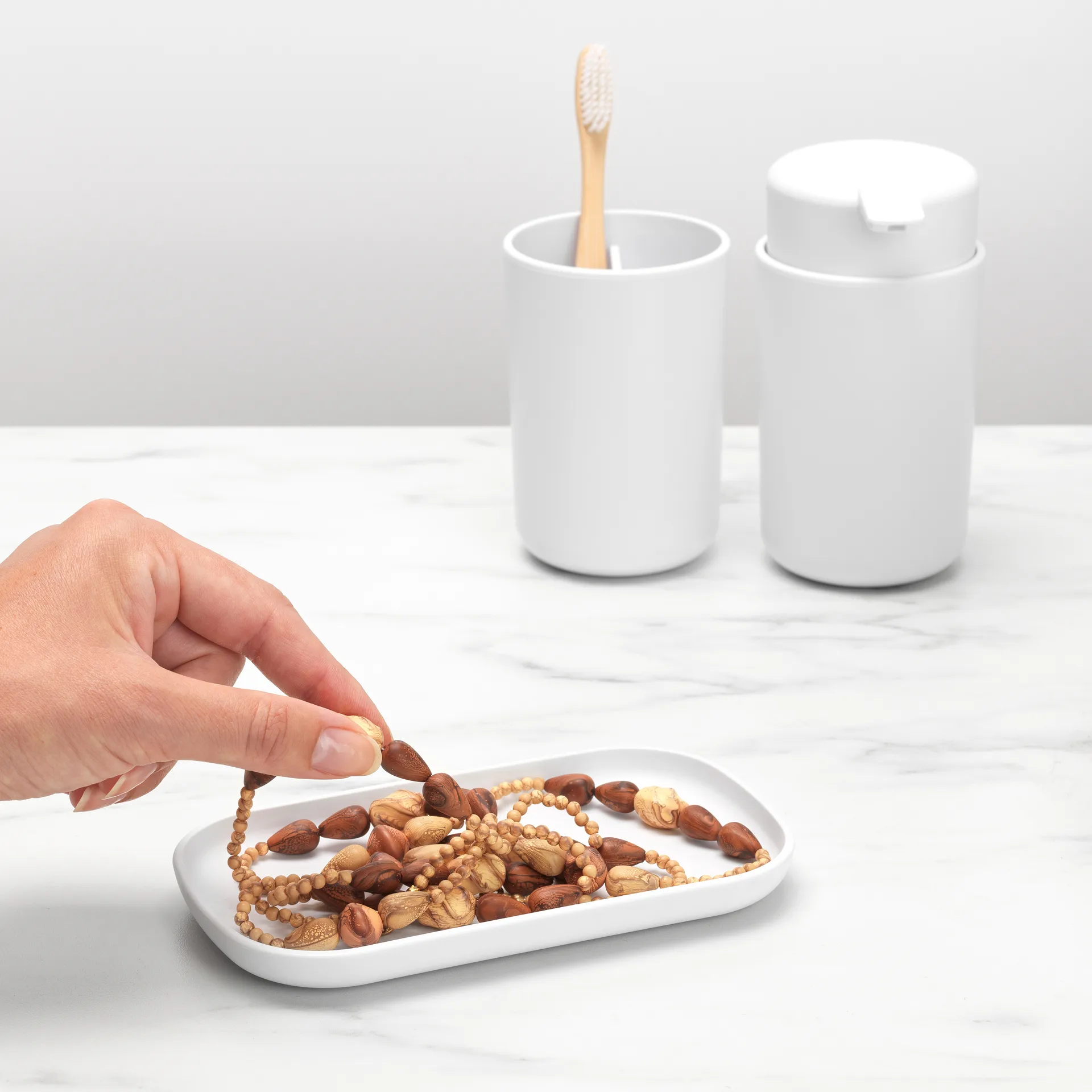 Brabantia ReNew badkameraccessoireset 3-delig, Wit Brabantia