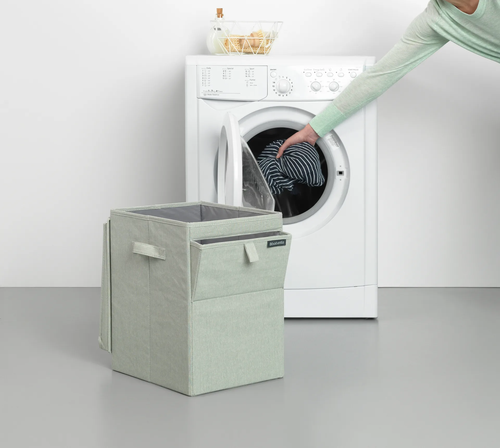 Brabantia stapelbare wasmand 35 l., Groen Brabantia