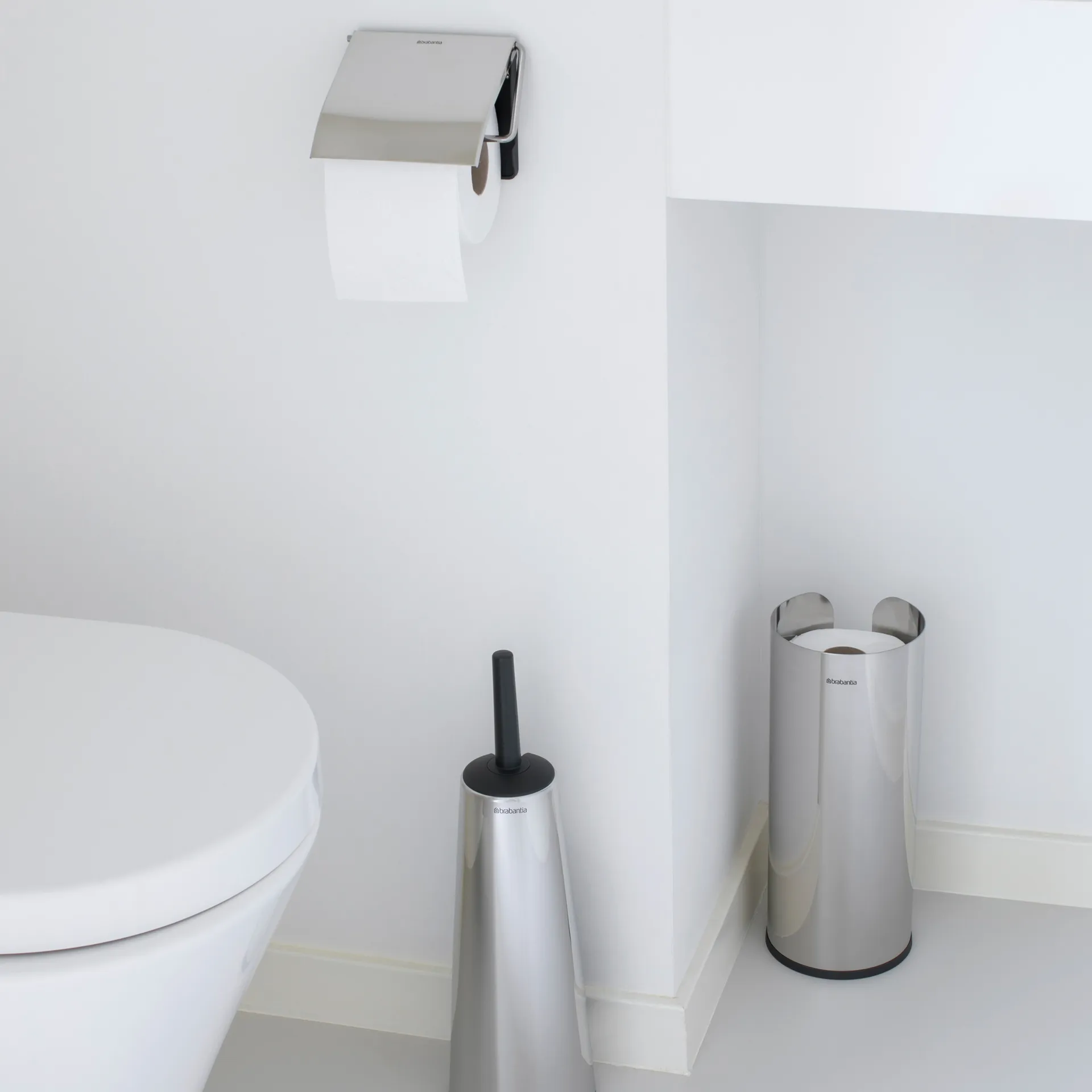 Brabantia toiletpapierhouder voor 3 rollen, Brilliant steel Brabantia