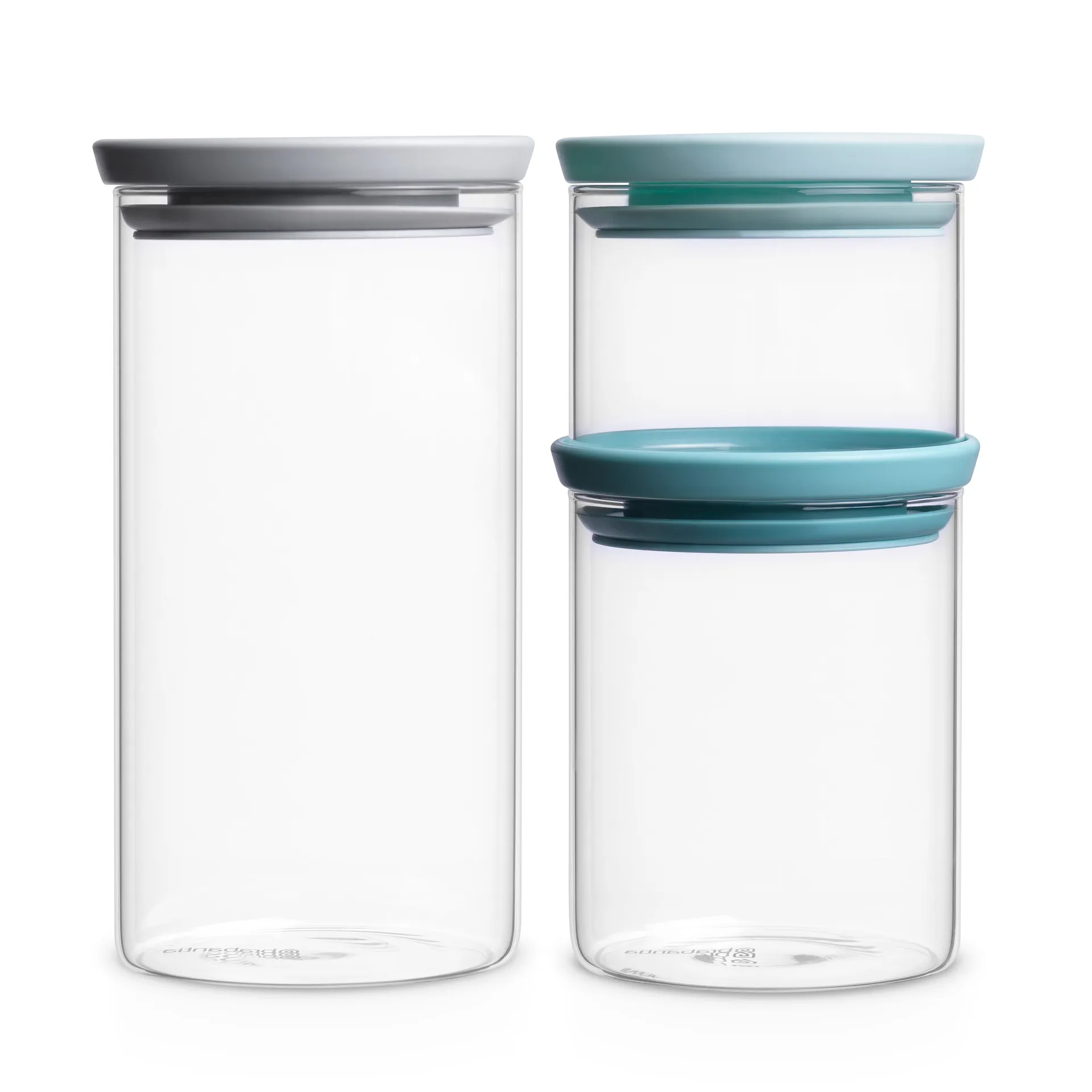 Brabantia voorraadbussen glas 3-pack, grijs-blauw Brabantia