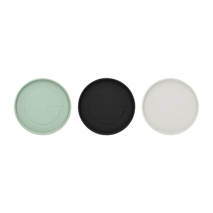 Brabantia voorraadbussen glas 3-pack, Zwart-grijs-groen Brabantia