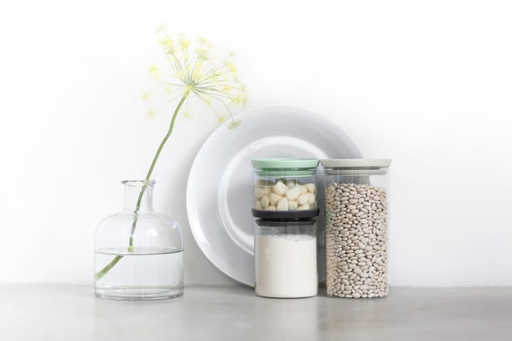 Brabantia voorraadbussen glas 3-pack, Zwart-grijs-groen Brabantia