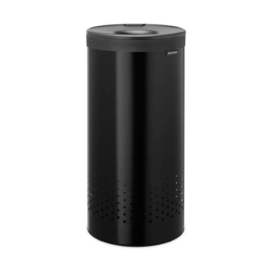 Brabantia wasbox met kunststof deksel 35 L, Matzwart Brabantia