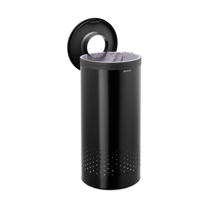 Brabantia wasbox met kunststof deksel 35 L, Matzwart Brabantia