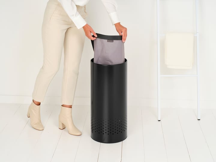 Brabantia wasbox met kunststof deksel 35 L, Matzwart Brabantia