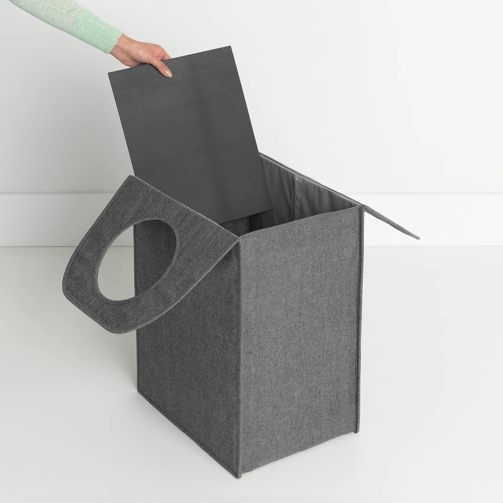 Brabantia waszak stof rechthoekig 55 liter, Donkergrijs Brabantia