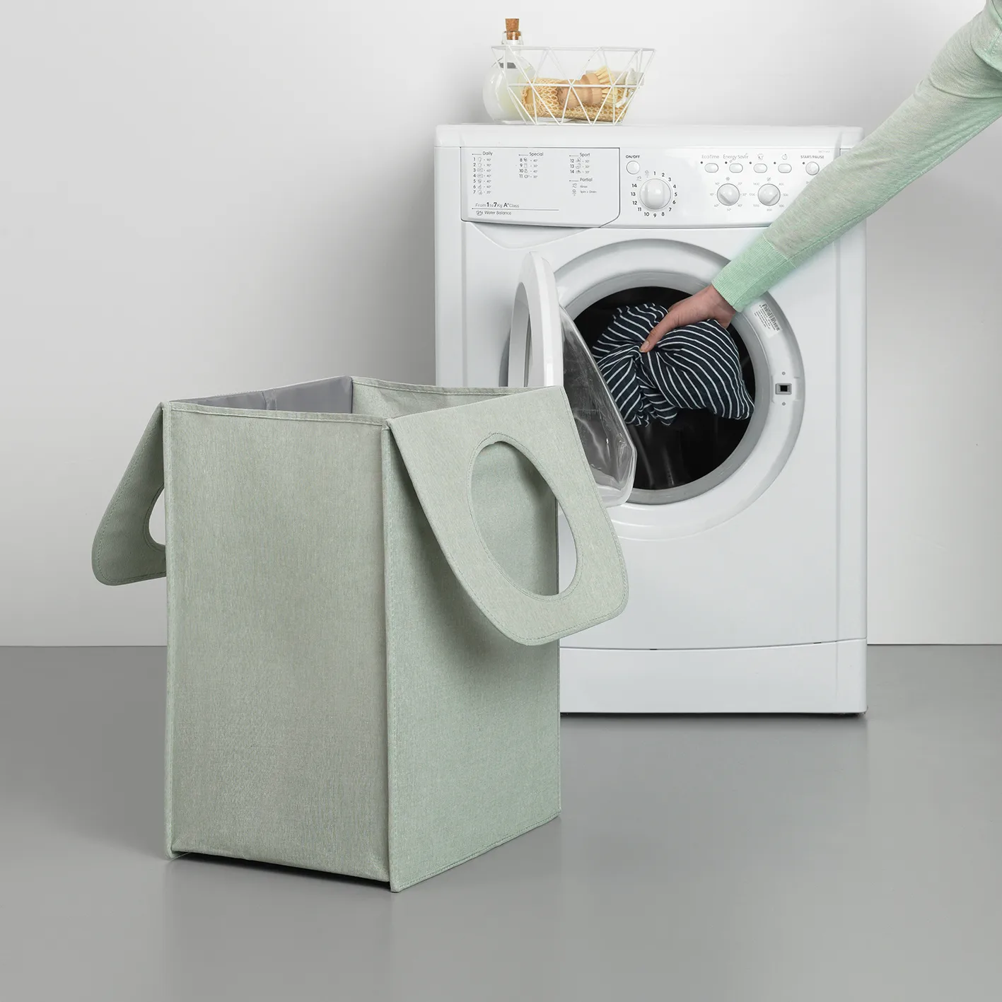 Brabantia waszak stof rechthoekig 55 liter, Groen Brabantia