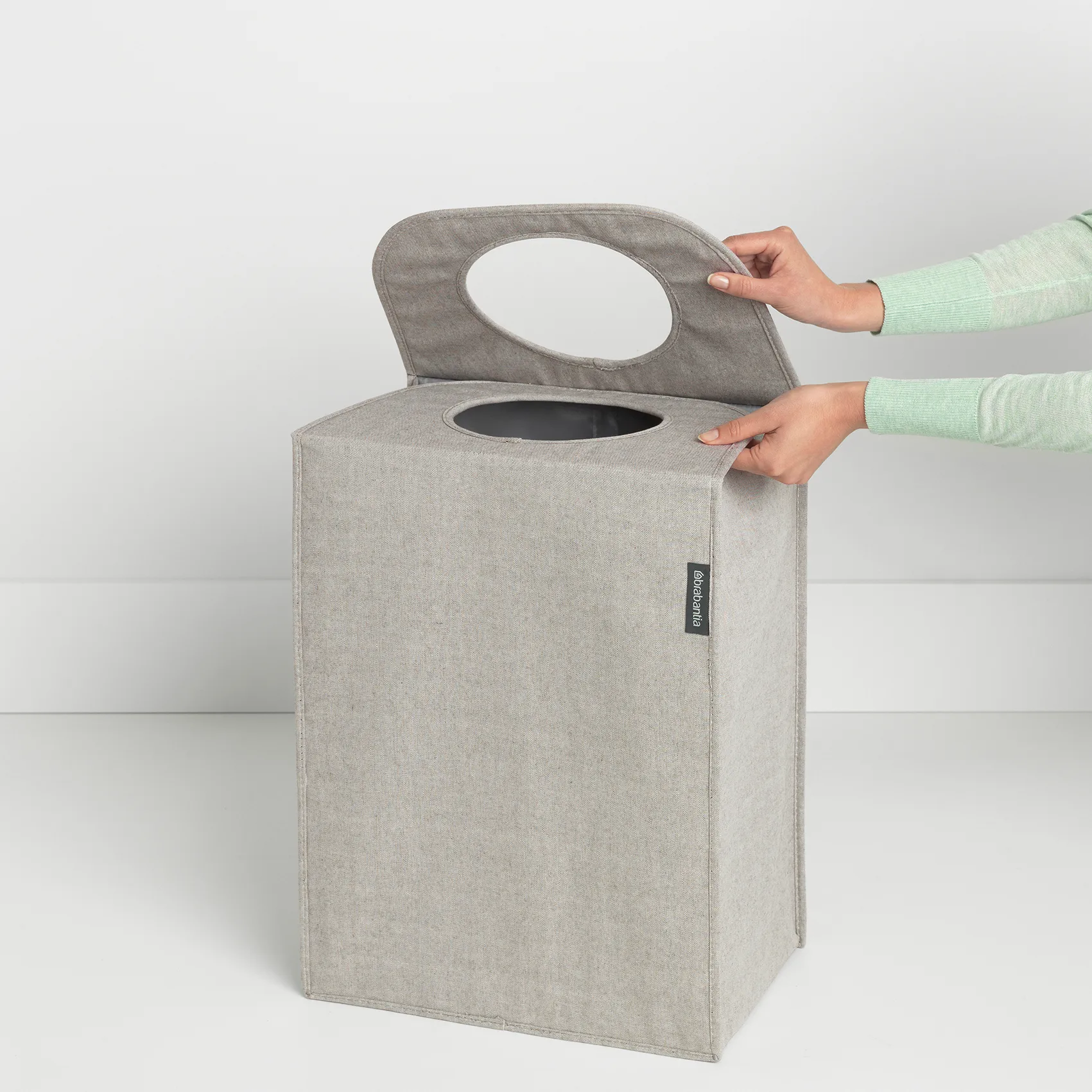 Brabantia waszak stof rechthoekig 55 liter, Lichtgrijs Brabantia