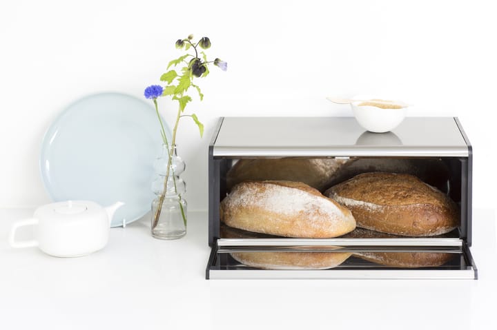 Fall Front brooddoos, Mat staal Brabantia