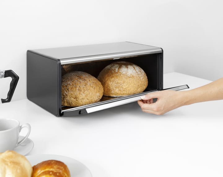 Fall Front brooddoos, Mat staal Brabantia