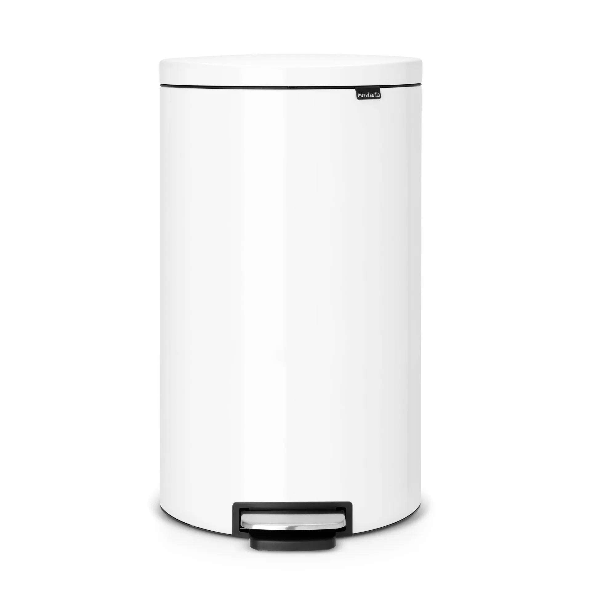 FlatBack+ pedaalemmer Silent 30 liter, wit Brabantia
