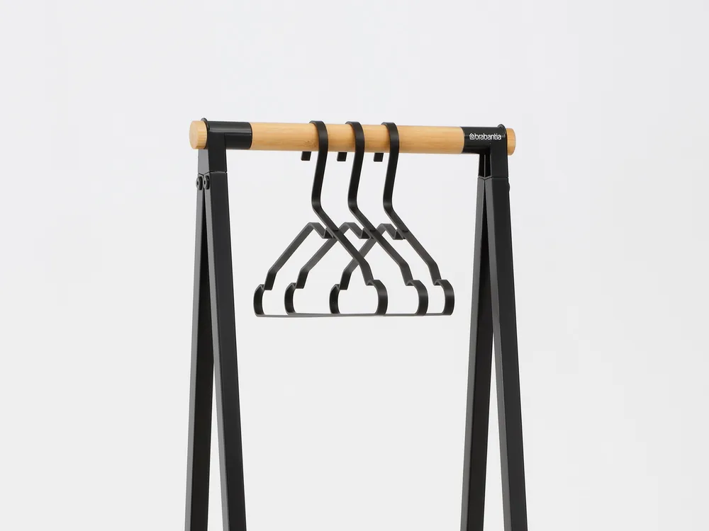 Linn kledingrek compact, Zwart Brabantia