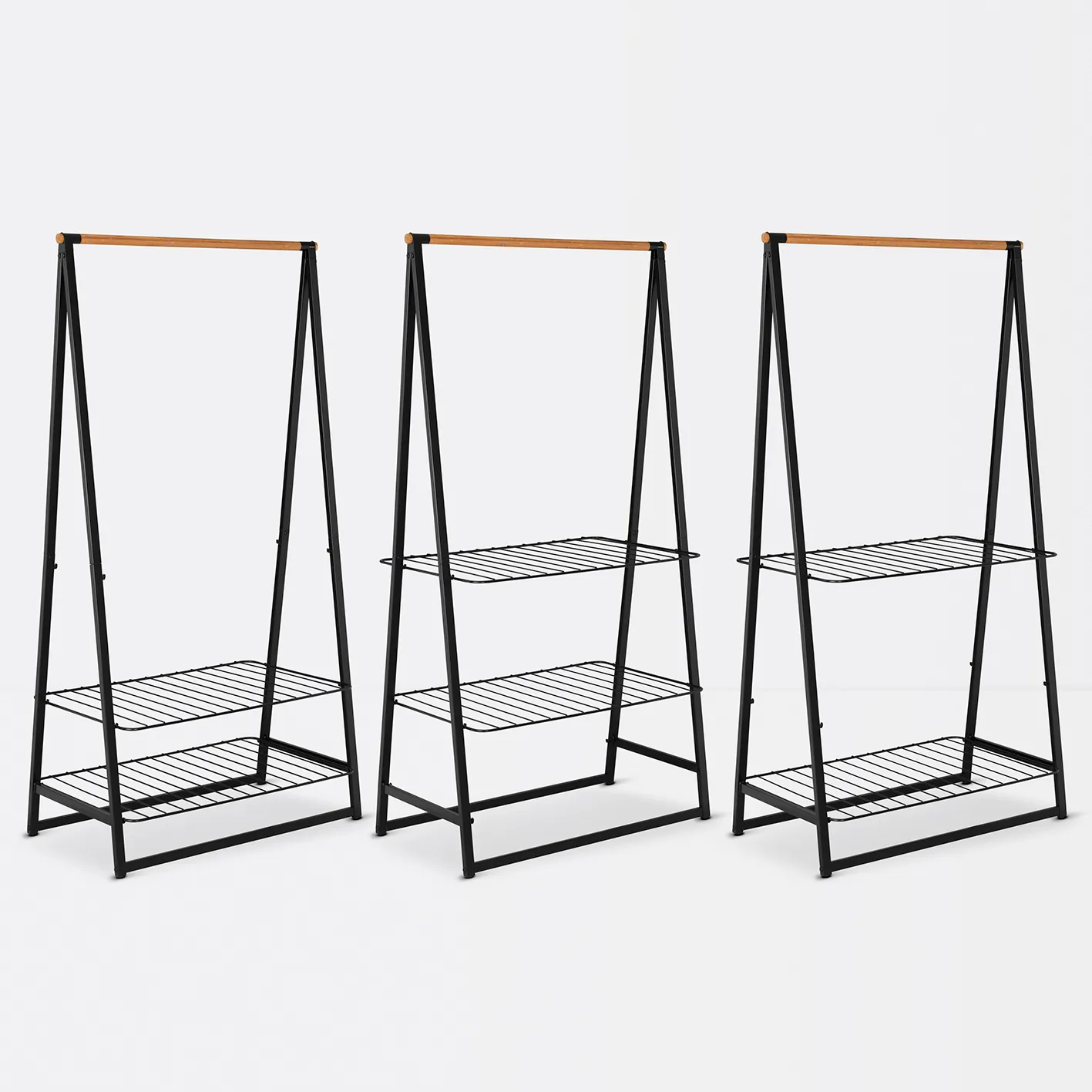 Linn kledingrek large, Zwart Brabantia