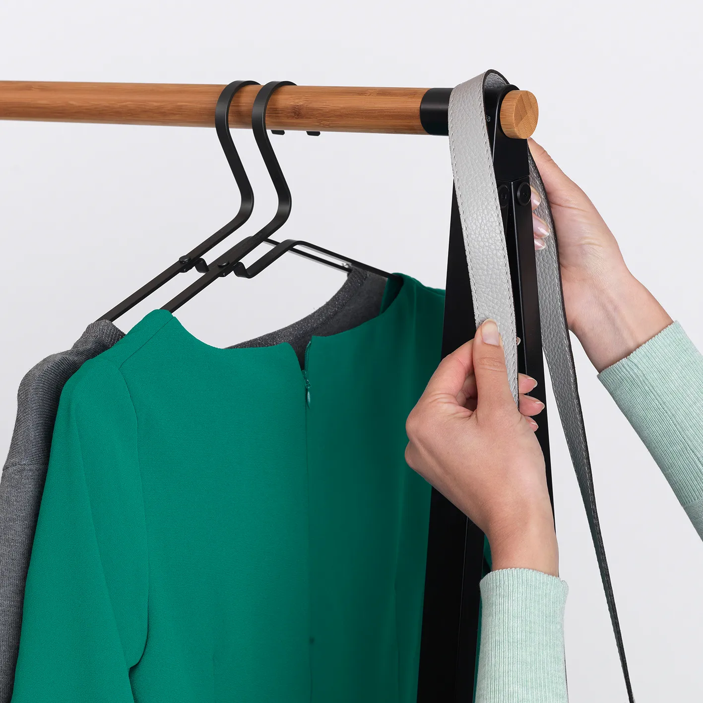 Linn kledingrek large, Zwart Brabantia