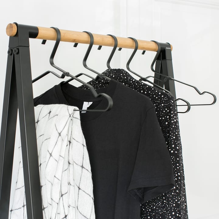 Linn kleerhanger 4-pack, Zwart Brabantia