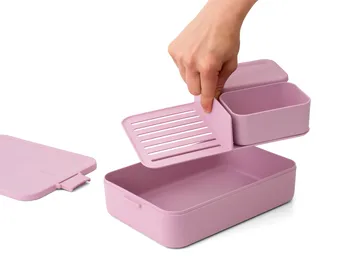 Make & Take bento lunchbox groot 2 L - Lila roze - Brabantia