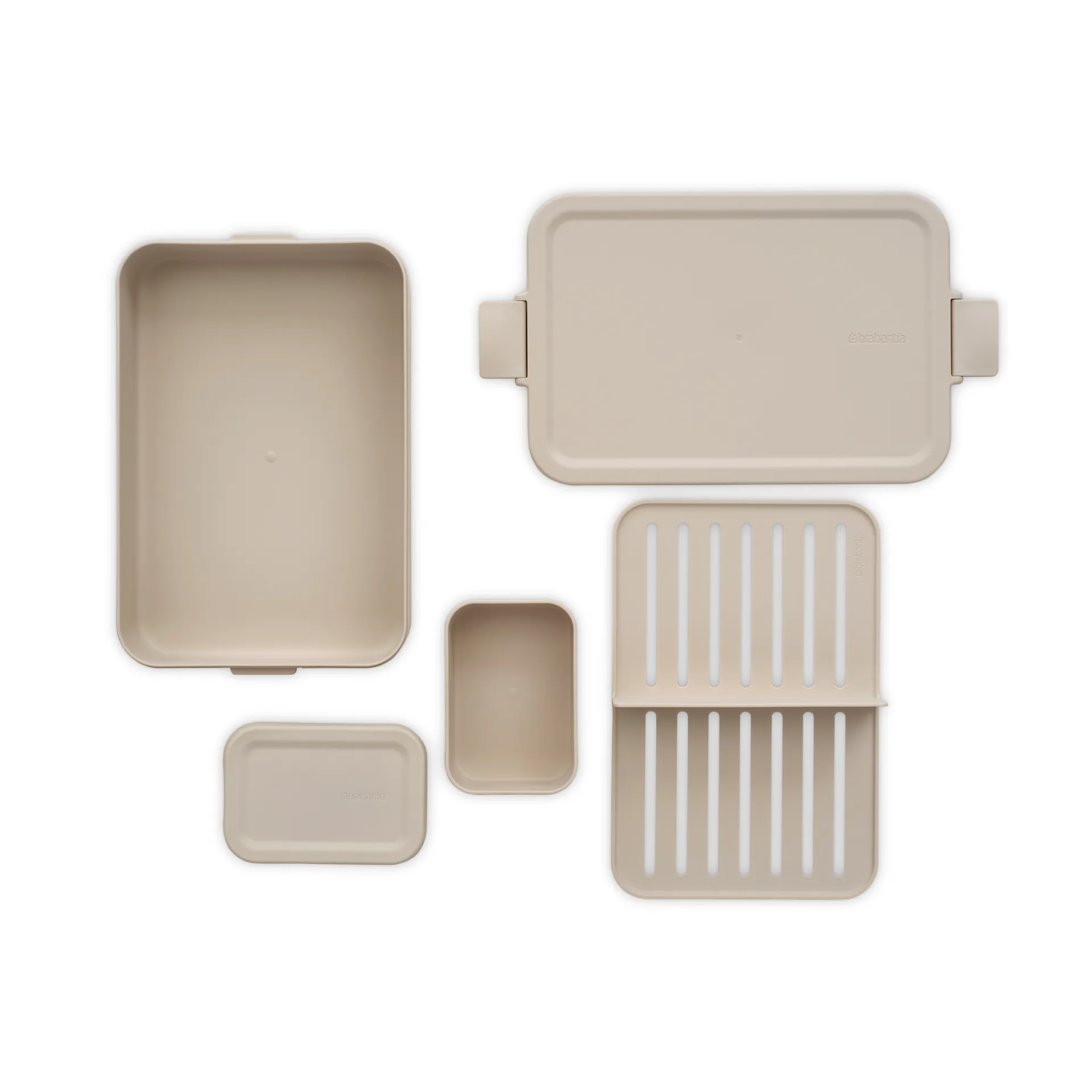 Make & Take bento lunchbox groot 2 L, Zacht beige Brabantia