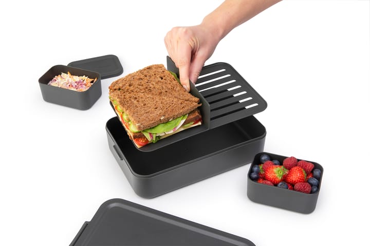 Make & Take Bento lunchtrommel groot 2 L, Donkergrijs Brabantia