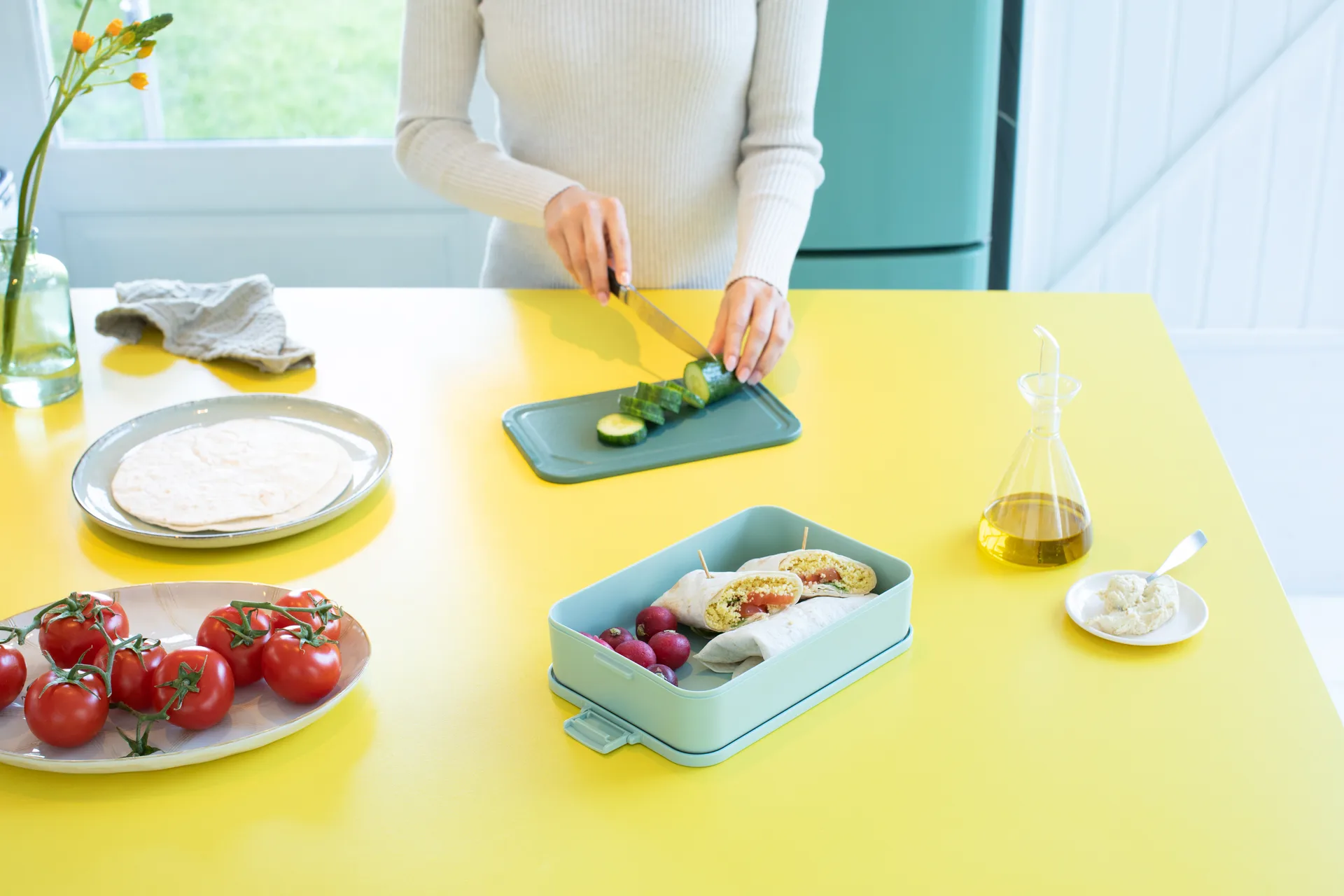 Make & Take lunchbox groot 2 L, Jade Green Brabantia
