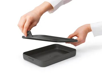 Make & Take lunchbox plat, 1,1 L - Donkergrijs - Brabantia