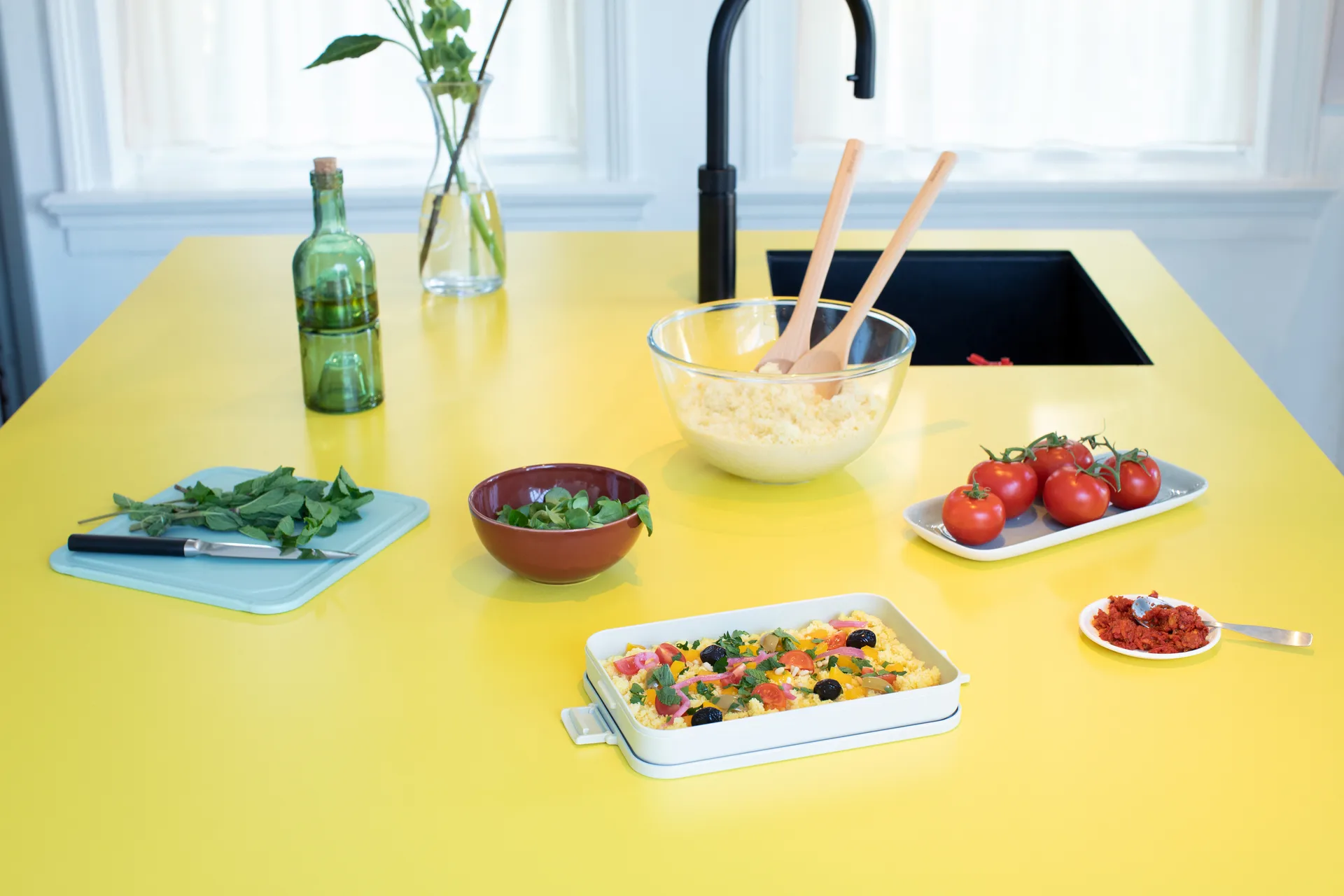 Make & Take lunchbox plat, 1,1 L, Lichtgrijs Brabantia
