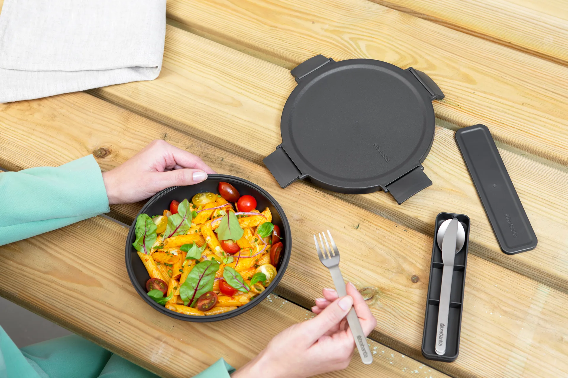 Make & Take lunchtrommel 1 L, Donkergrijs Brabantia