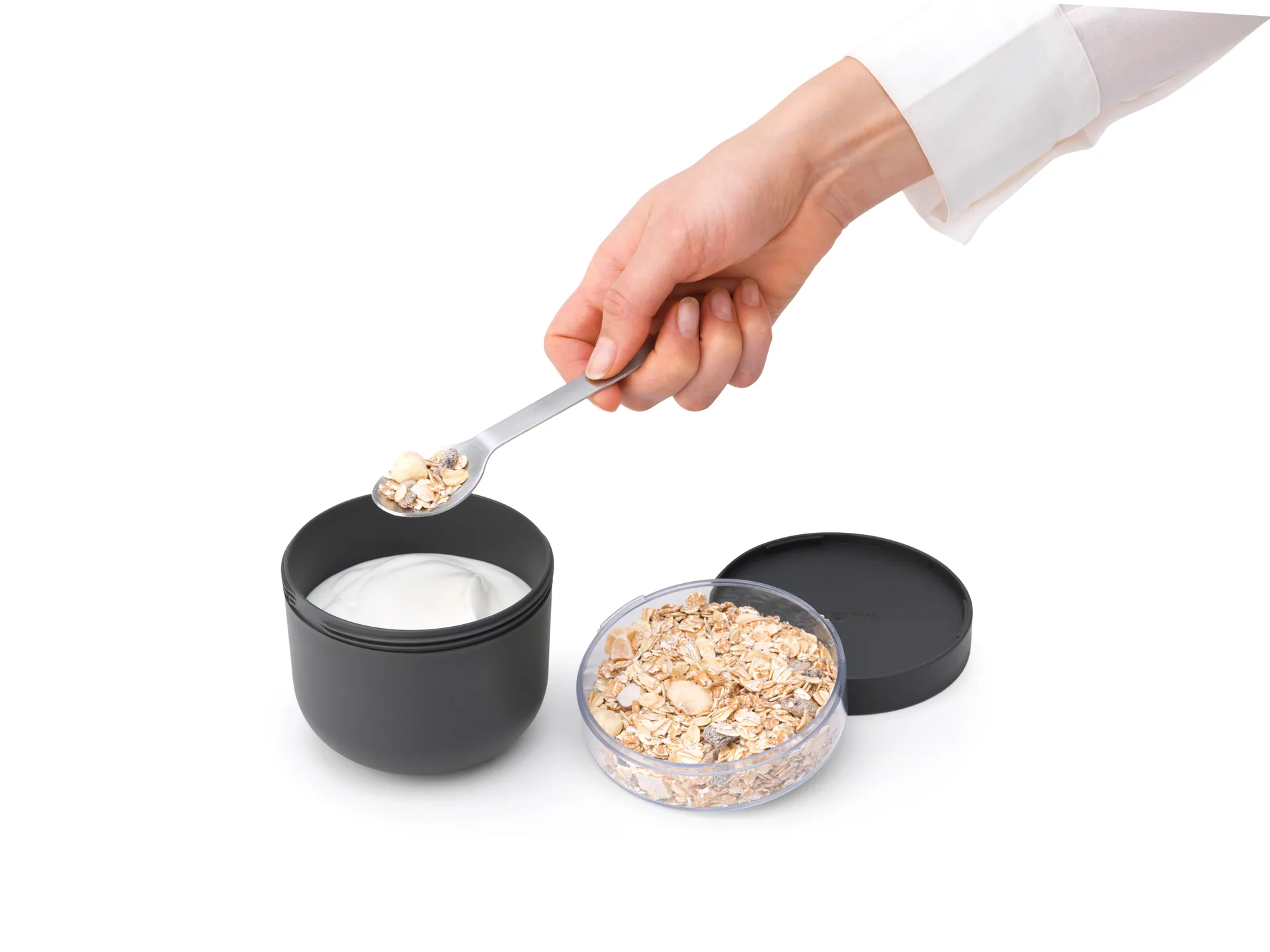 Make & Take ontbijtkom 0,5 L, Donkergrijs Brabantia