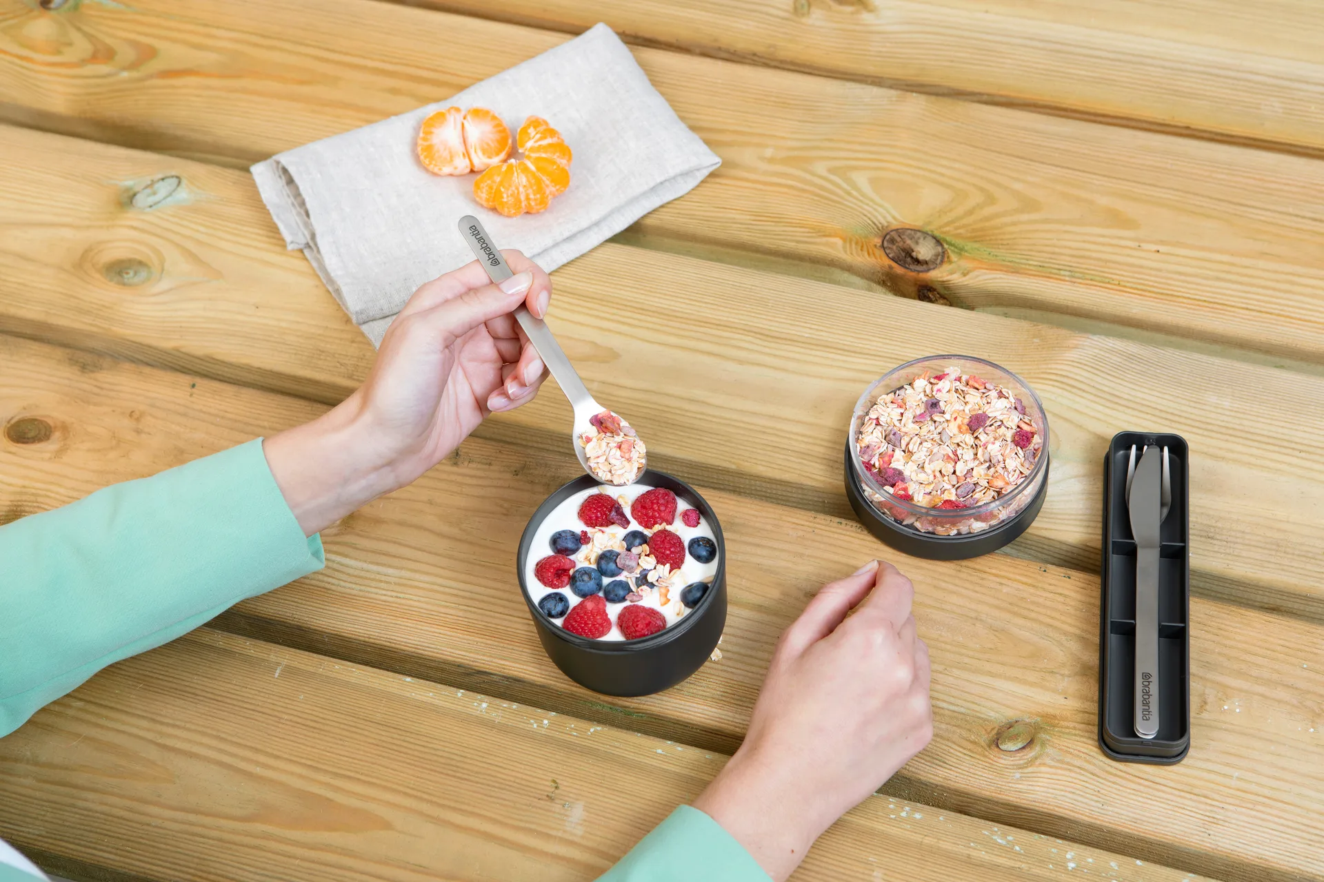 Make & Take ontbijtkom 0,5 L, Donkergrijs Brabantia