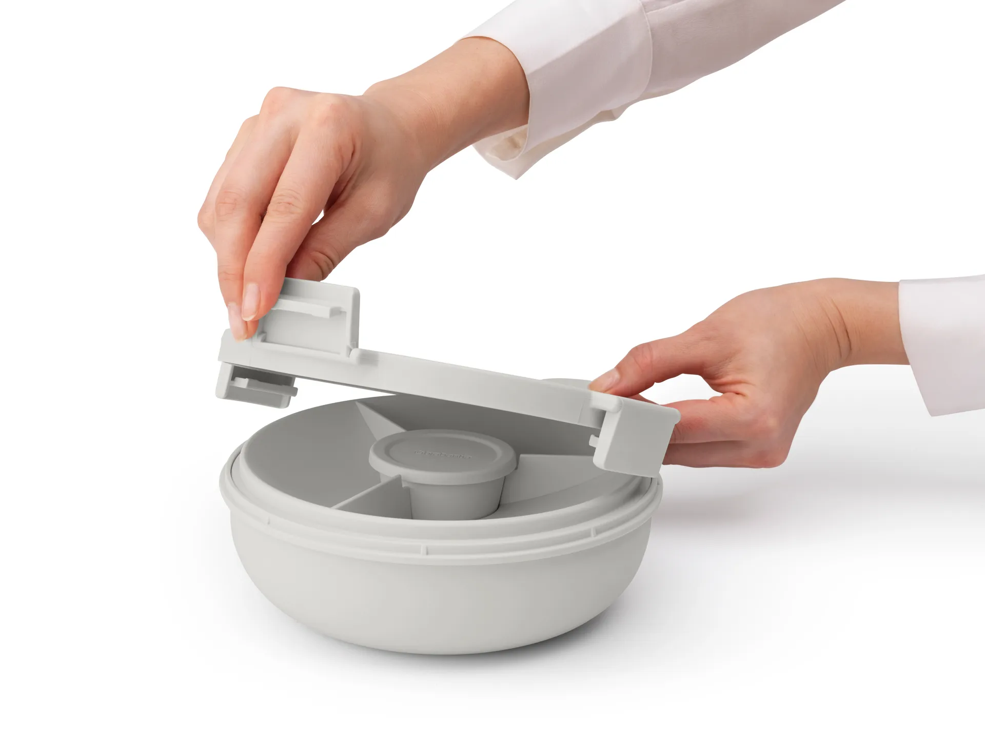 Make & Take saladebowl, 1,3 L, Lichtgrijs Brabantia