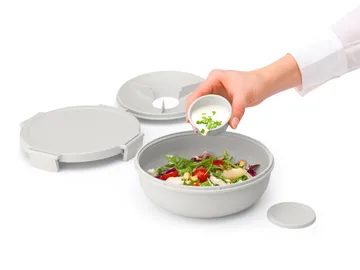 Make & Take saladebowl, 1,3 L - Lichtgrijs - Brabantia
