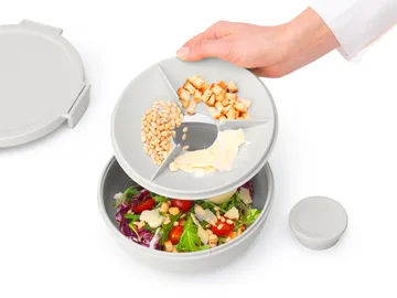 Make & Take saladebowl, 1,3 L - Lichtgrijs - Brabantia