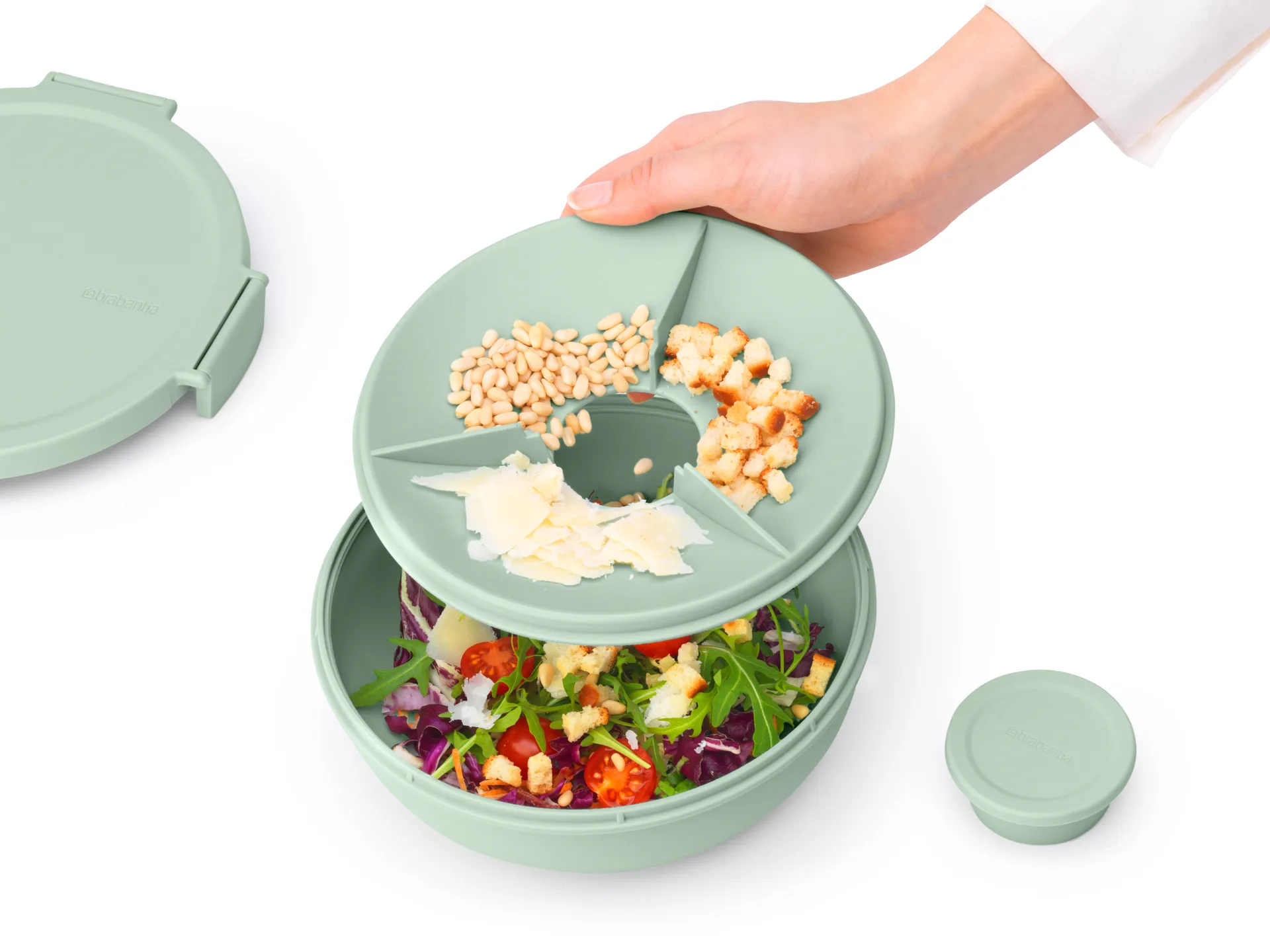 Make & Take saladekom, 1,3 L, Jade Green Brabantia