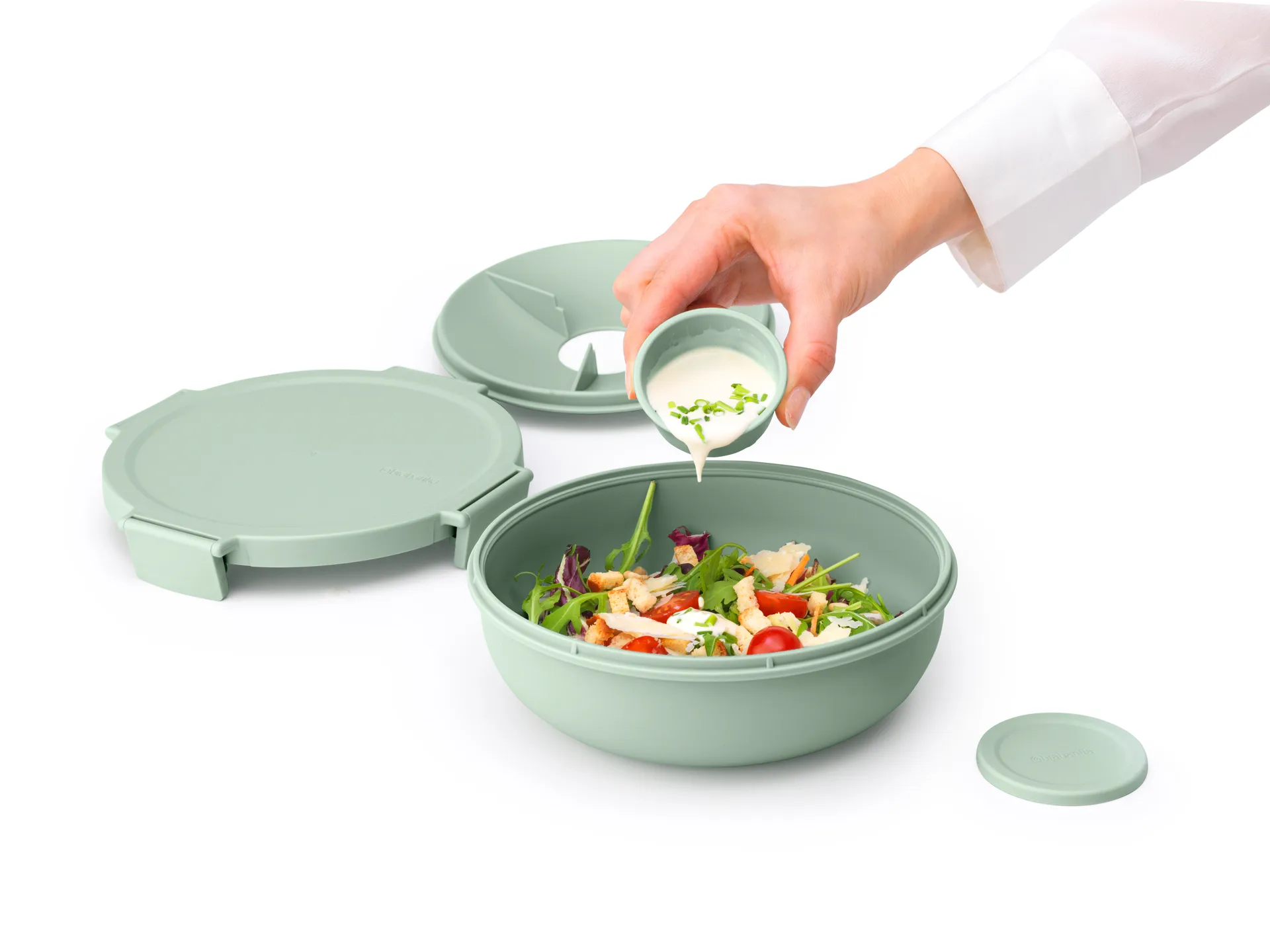 Make & Take saladekom, 1,3 L, Jade Green Brabantia