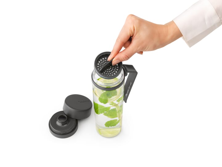 Make & Take waterfles met zeef 0,5 L, Donkergrijs Brabantia