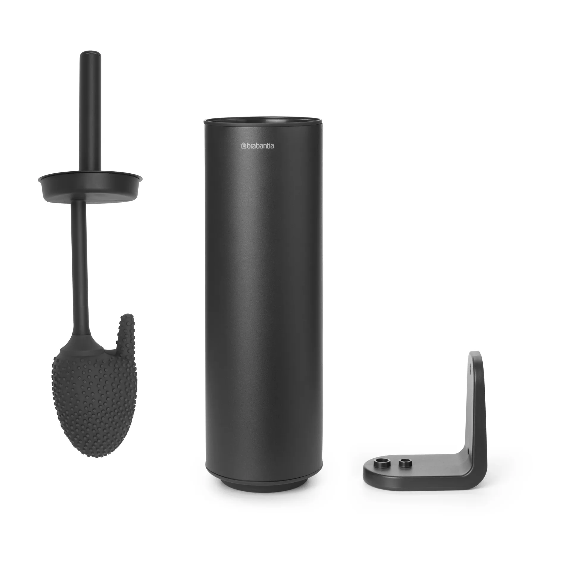 MindSet toiletborstel met houder, Mineral infinite grey, silicone Brabantia