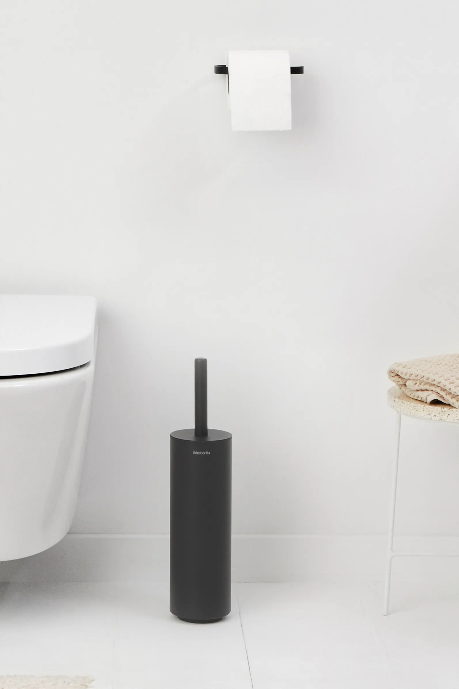 MindSet toiletborstel met houder, Mineral infinite grey, silicone Brabantia